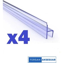 St. Morritz Cam Balkon 8 mm Şeffaf Fitil Küçük H 4 Adet 150 cm