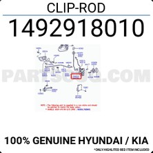 BSG H100 Mın 93  Kapı Kilit Klipsi  (Oem NO:1492918010)