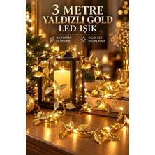 3 Metre Yaldızlı Gold LED Işık