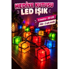 Ttt 4 Metre 20 LED Pilli 2 Kademeli Hediye Kutusu LED Işık