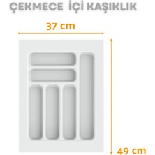 St. Morritz Çekmece Içi Kaşıklık ve Kepçelik Düzenleyici – Beyaz 37X49 cm (36,5X40 cm Kadar Kesilebilir)