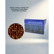 Aslanoğlu Store Sıcak Işık 4 Metre Şelale LED Perde