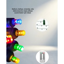 Aslanoğlu Store Dekoratif 8 Modlu LED Perde Işık - Bahçe ve Balkon Kullanımı