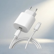 Aslanoğlu Store Süper Hızlı 20W Şarj Adaptörü Usb-C Lightning Kablolu iPhone Uyumlu