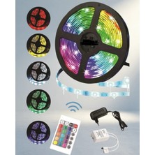 Aslanoğlu Store Kumandalı 5 Metre LED Şerit Işık Pratik Kurulumlu