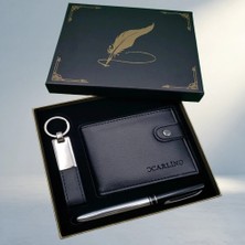 Aslanoğlu Store Şık Hediye Seti Cüzdan Anahtarlık Kalem
