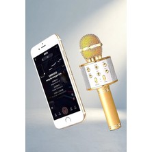 Aslanoğlu Store Kablosuz Karaoke Mikrofon USB Bellek Destekli Uzun Pil Ömrü