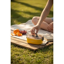 Vagonlife Bento 600ML Paslanmaz Çelik Sefer Tası - Sarı