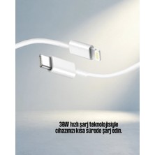Aslanoğlu Store Pratik 30W Type-C To Lightning Kablo iPhone iPad Uyumlu