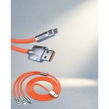 Aslanoğlu Store Hızlı Şarj Kablosu 120W - 3'ü 1 Arada Cihaz Uyumlu