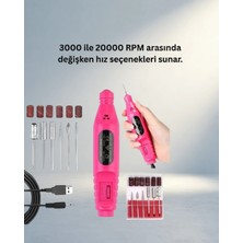 Aslanoğlu Store Yeni Nesil Elektrikli Manikür Pedikür Törpü Seti 6 Başlıklı
