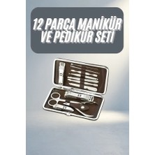 Aslanoğlu Store Manikür Pedikür Seti 12 Parça El Bakımı Seyahat Çantası