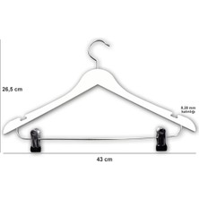 St. Morritz 6 Adet Mandallı Etek Pantolon Askısı 43 cm 1.sınıf Kalite, Lüx