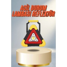 Aslanoğlu Store Şarjlı Üçgen LED Ikaz Lambası 500 Lumen Acil Durum Feneri