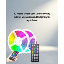 Aslanoğlu Store Sese Duyarlı Bluetooth Kontrollü 10M Rgb Şerit LED
