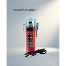 Aslanoğlu Store Suya Dayanıklı Elektrikli Çakmak USB Şarjlı 2'li Set