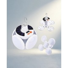 Aslanoğlu Store Askılı Tasarımlı Güneş Enerjili USB Şarjlı LED Kamp Lambası - 5 Işık Modu