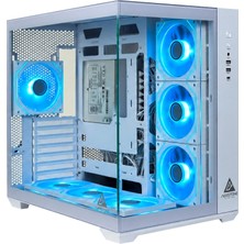AERSTONE Trion 850 Watt 80+ Bronz 7 Fanlı RGB Akvaryum Oyuncu Kasası(BEYAZ)