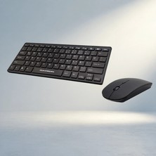 Aslanoğlu Store Akıllı Kablosuz Klavye Mouse Seti Siyah Renk
