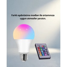 Aslanoğlu Store Dekoratif Rgb LED Ampul 16 Renk E27 Duy Uyumlu