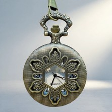 Aslanoğlu Store Motifli Köstekli Cep Saati (Yaprak Model)