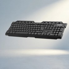 Aslanoğlu Store Şık Tasarımlı Kablosuz Multimedia Klavye Q Siyah