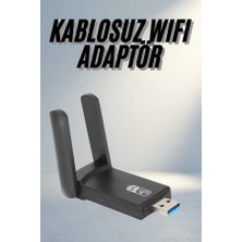 Aslanoğlu Store Çift Bantlı Wifi Adaptörü 2'si 1 Arada USB 3.0