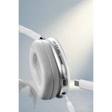 Aslanoğlu Store Mikrofonlu Bluetooth Kulaklık 5.2 Beyaz 10 Metre Uzaklık