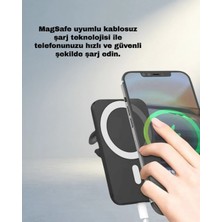 Aslanoğlu Store Magsafe Uyumlu Araç Tutucu 15W Hızlı Şarj iPhone 12 13 14