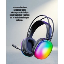 Aslanoğlu Store Rgb Işıklı Bluetooth Oyuncu Kulaklığı Type-C Uyumlu