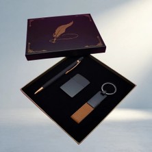 Aslanoğlu Store Şık Anahtarlık Seti ile Kalem ve Çakmak Kombinasyonu