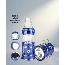 Aslanoğlu Store Katlanabilir Güneş Enerjili Kamp Feneri USB Şarjlı 1 Adet