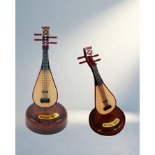 Aslanoğlu Store Zarif Melodili Figürlü Müzik Kutusu Ahşap Dekoratif Model