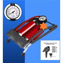 St. Morritz Ayak Pompası Bisiklet Pompa Motosiklet Pompa Şişirme Pompa Çift Kalın Piston 100 Psı