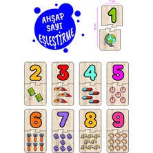 St. Morritz Rakamlar Ahşap Eşleştirme Puzzle, Bir, Iki, Üç, Dört, Eğitici ve Öğretici Eşleme