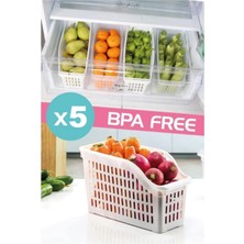 St. Morritz 5'li Buzdolabı Düzenleyici Set / Buzdolabı Içi Organizer