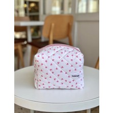 St. Morritz Pembe Kalp Desenli Makyaj Çantası - Süper Boy