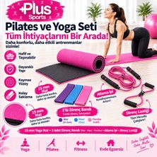Plus Sport 15 mm Pilates Minderi + 3'lü Direnç Bandı + Atlama Ipi + Kelebek Direnç Lastiği