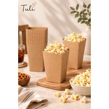 Tuli Popcorn Kutusu ( Mısır , Cips Kutusu ) 24 Adet Kraft (Doğal) Rengi