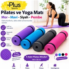 Plus Sport 7 mm 4 Renk 4 Adet Pilates Matı Yoga Matı Spor Minderi Yer Matı Egzersiz Minderi 140 cm x 50 cm