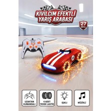 Farbu Oyuncak Uzaktan Kumandalı Kıvılcım Efektli Drift Arabası Işıklı Müzikli 4 Yedek Lastikli Oyuncak Araç 26 cm