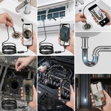 Store 3 Metre Android Telefon Uyumlu 6 LED Işıklı Su Geçirmez Endoskop / Boroskop Yılan Kamera Hd