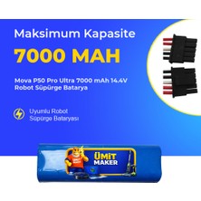 Ümit Maker Mova P50 Pro Ultra 7000 Mah 14.4V Robot Süpürge Batarya