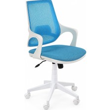 Yenilik Rüzgarı Ergonomik Çalışma Koltuğu Mavi Beyaz Ofis Sandalyesi