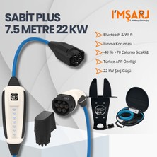 Nrgkick 22KW 32A Taşınabilir Şarj Istasyonu (Sabit Set Plus 7.5m Duvar Askı Aparatlı Monofaze Trifaze Uyumlu Wifi+Bluetooth Ac Mobil Wallbox)