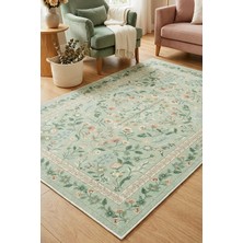 Decomia Home Dijital Kaymaz Yıkanabilir Renkli Çiçek Desenli Salon Halısı Mutfak Halısı Koridor Halısı Yolluk