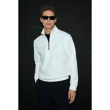 Lufian Erkek Chase Sweatshirt 112030213 Kırık Beyaz
