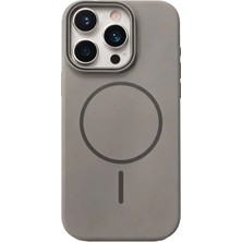 Vissona iPhone 15 Pro Max Uyumlu Kamera Çıkıntılı Magsafe Wireless Şarj Özellikli Sert Sararmaz Silikon Kılıf