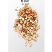 Dolozena Oya Abiye Bileklik Kolye Pleksi Metalik Plastik Pul Altın Renk 24 Gram 450 Adet - BNC557