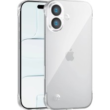 Vissona iPhone 16 Uyumlu Kamera Korumalı Yanları Açık Sararmaz Sert Mika Şeffaf Kılıf